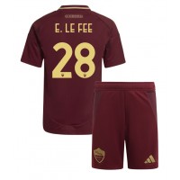 AS Roma Enzo Le Fee #28 Koti Peliasu Lasten 2024-25 Lyhythihainen (+ Lyhyet housut)